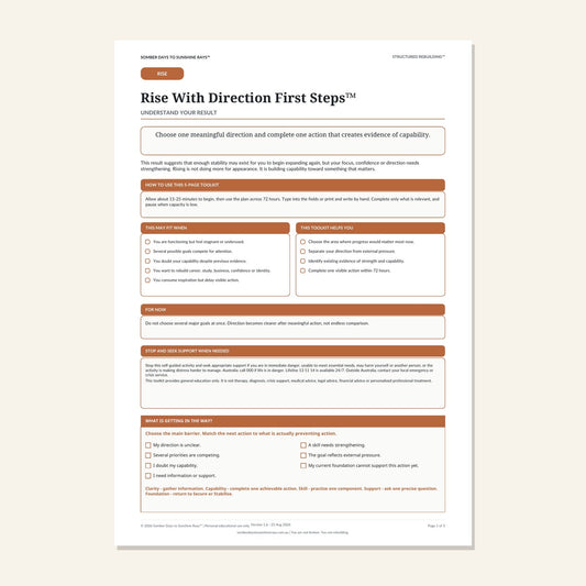 Rise With Direction First Steps™ product cover preview