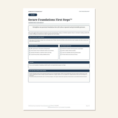 Secure Foundations First Steps™ product cover preview