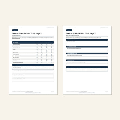 Secure Foundations First Steps™ inside pages 2 and 3 preview