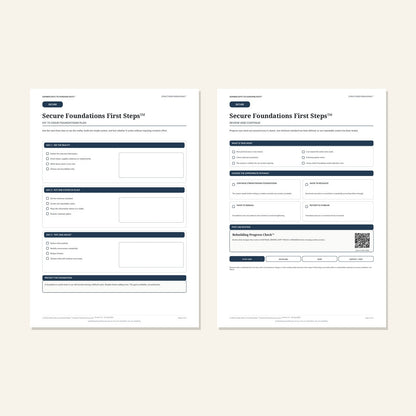 Secure Foundations First Steps™ plan and progress pages 4 and 5 preview